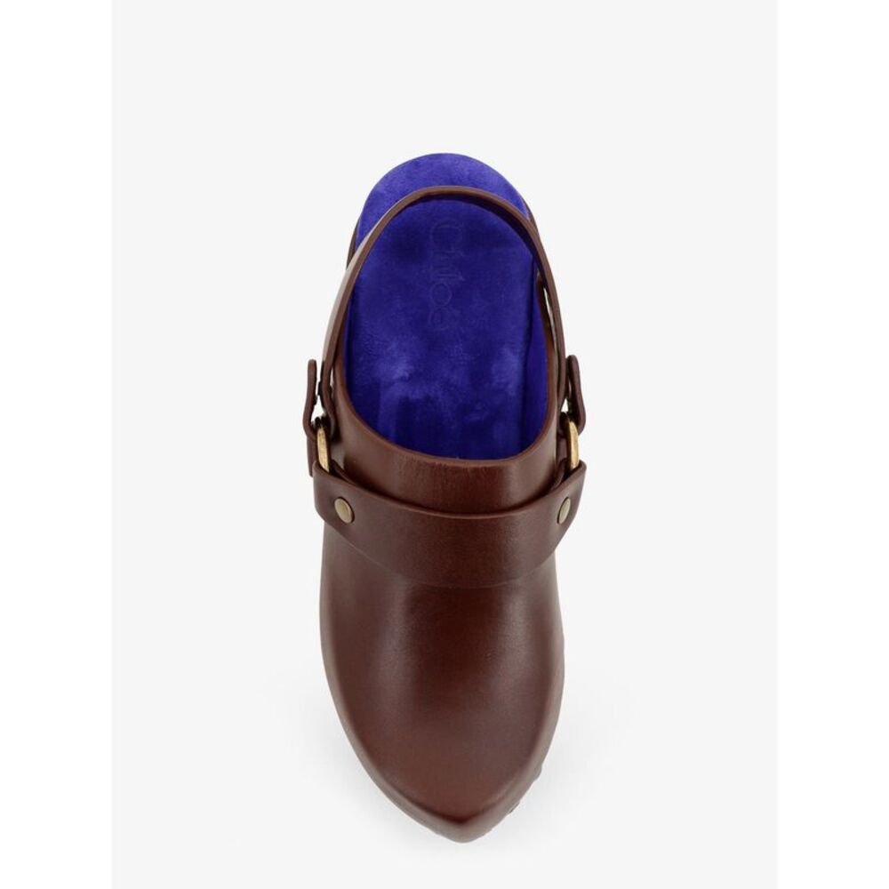 Chloe' Women Talis Wedge Leather Clogs - Picture 5 of 5